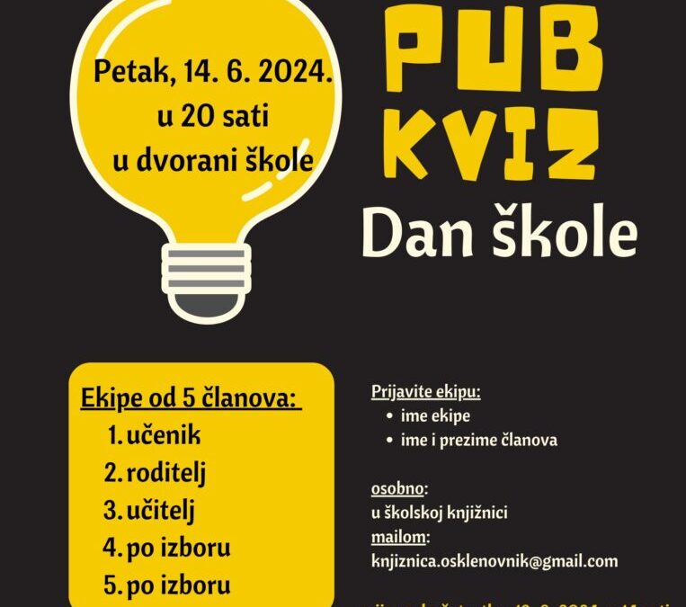 Pub kviz za dan škole